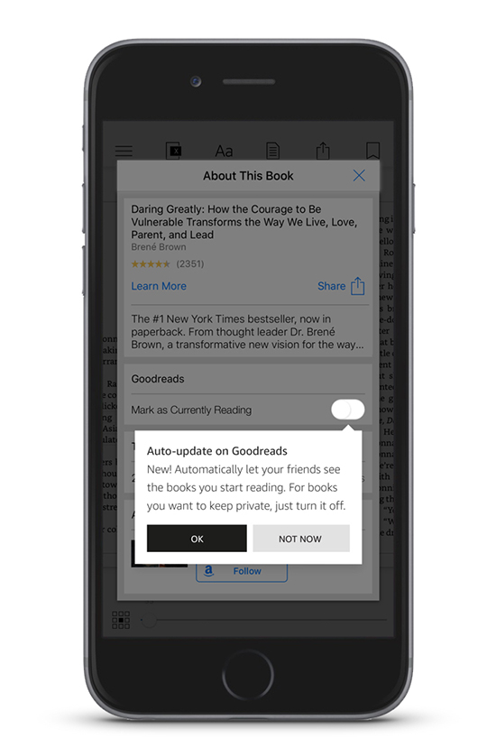 Auto-update inside the about this book feature